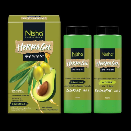 NISHA PROFESSIONAL HERBAGEL HAIR COLOR GEL 